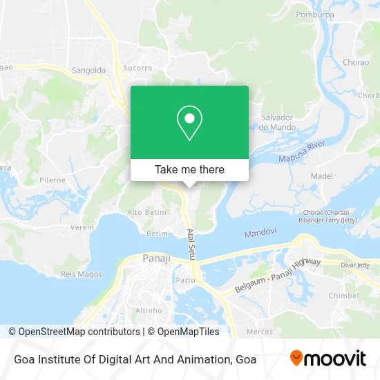 Goa Institute Of Digital Art And Animation map