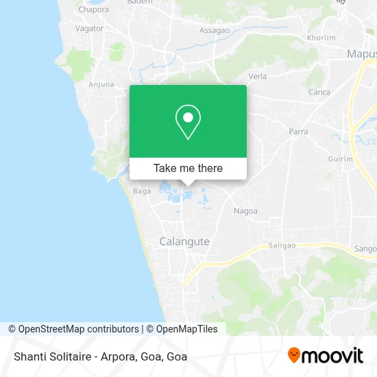Shanti Solitaire - Arpora, Goa map