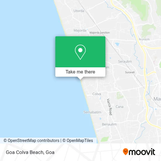 Goa Colva Beach map