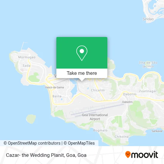 Cazar- the Wedding Planit, Goa map
