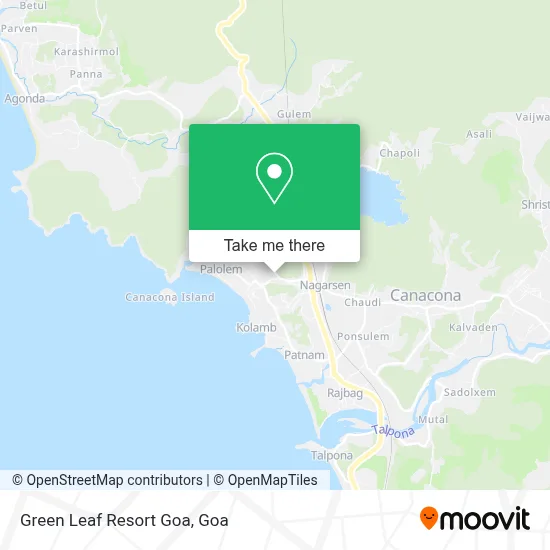 Green Leaf Resort Goa map
