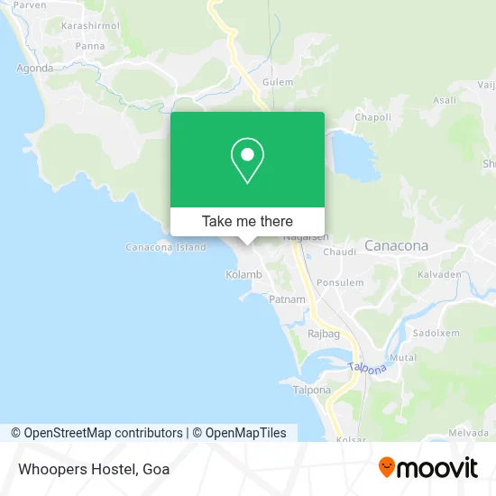 Whoopers Hostel map