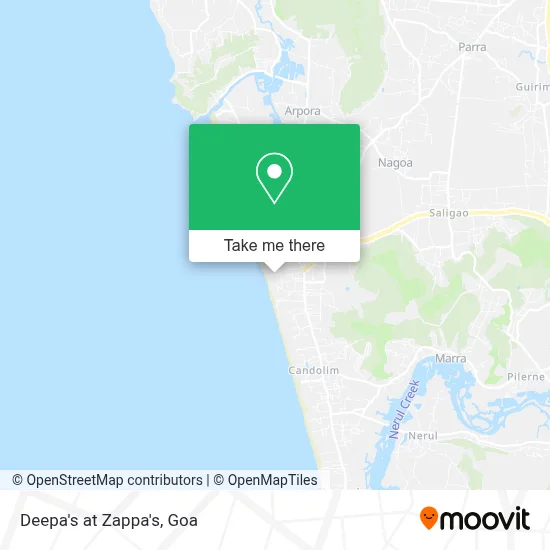 Deepa's at Zappa's map
