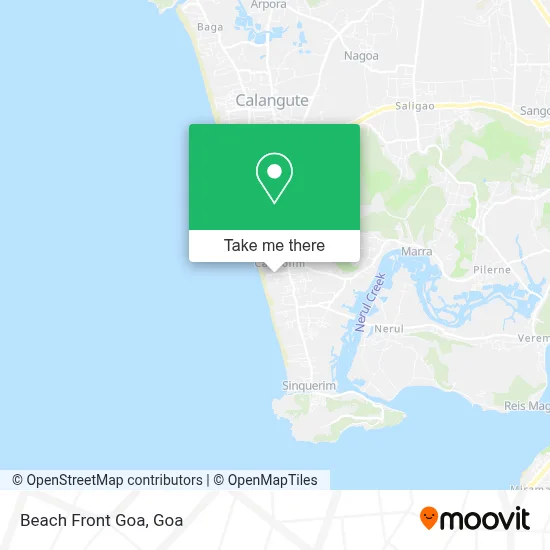 Beach Front Goa map