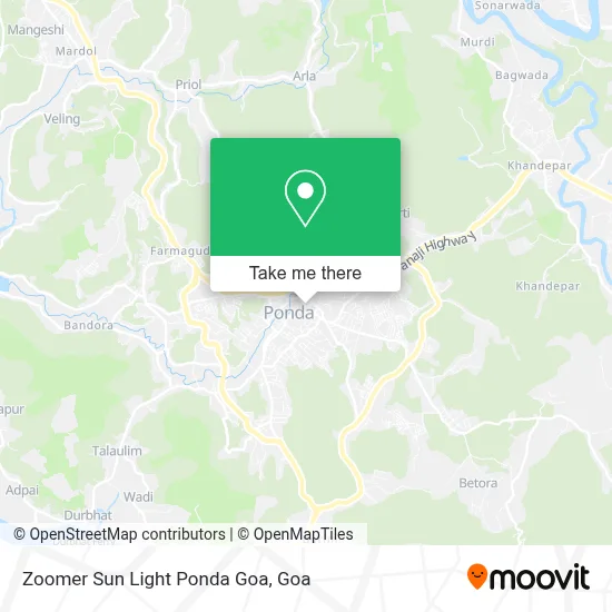Zoomer Sun Light Ponda Goa map