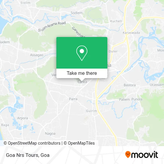 Goa Nrs Tours map