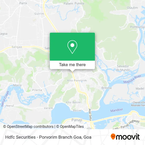 Hdfc Securities - Porvorim Branch Goa map