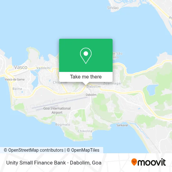 Unity Small Finance Bank - Dabolim map