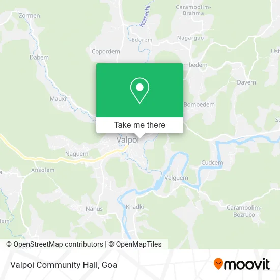Valpoi Community Hall map