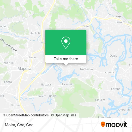 Moira, Goa map