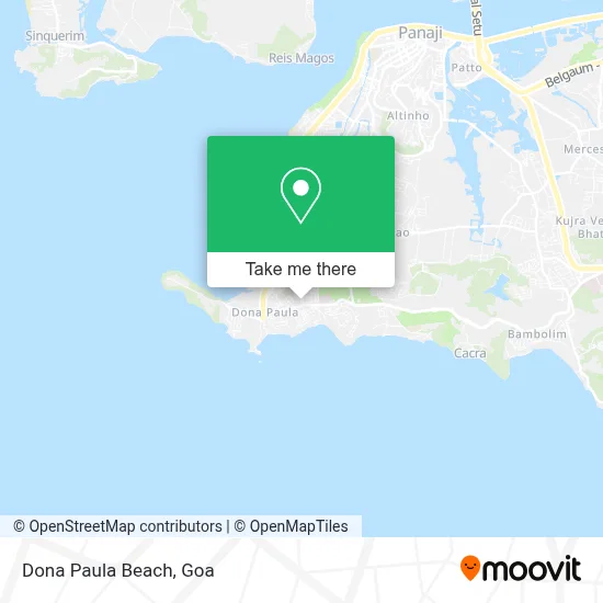 Dona Paula Beach map