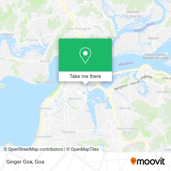 Ginger Goa map