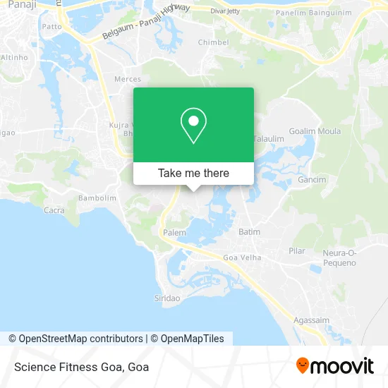 Science Fitness Goa map