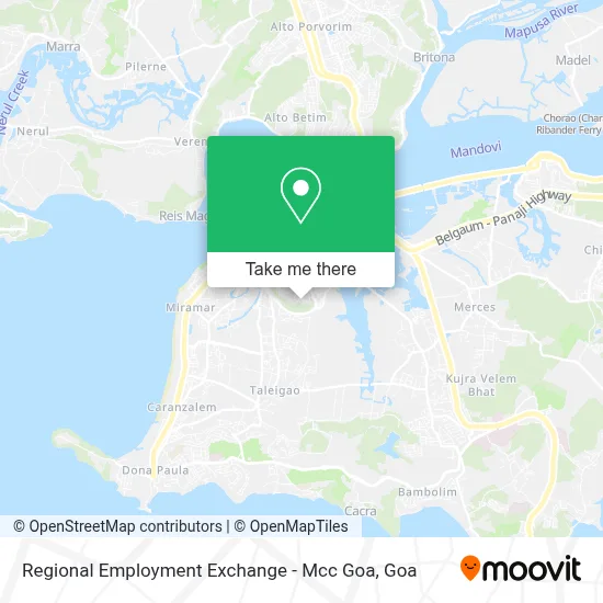 Regional Employment Exchange - Mcc Goa map