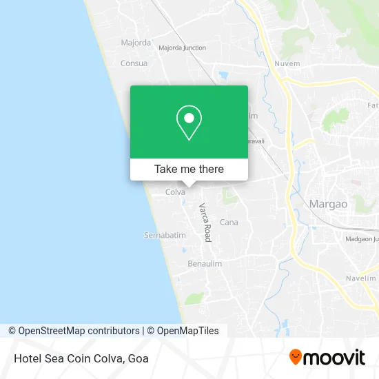 Hotel Sea Coin Colva map