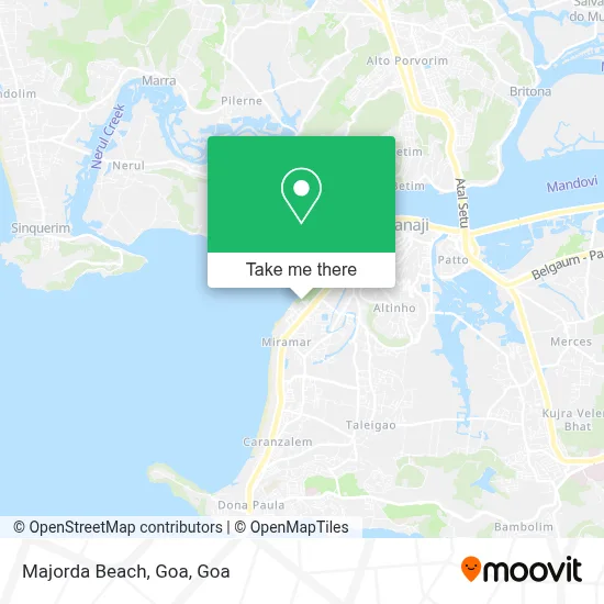 Majorda Beach, Goa map