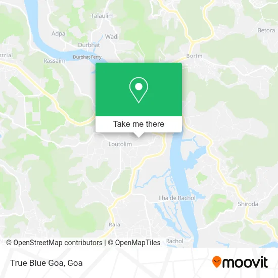 True Blue Goa map
