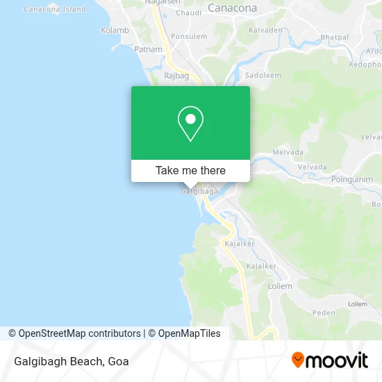 Galgibagh Beach map