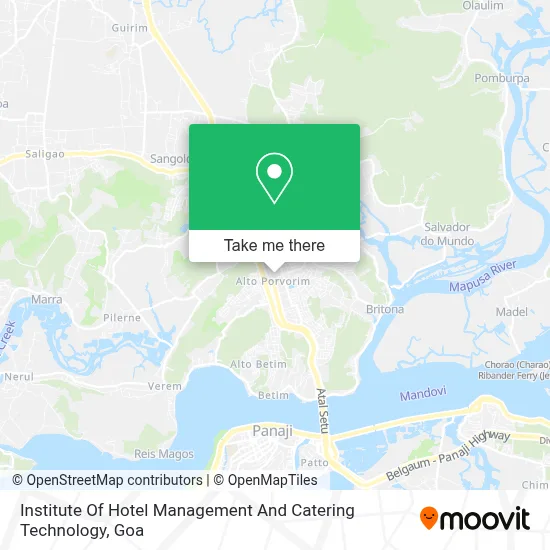 Institute Of Hotel Management And Catering Technology map