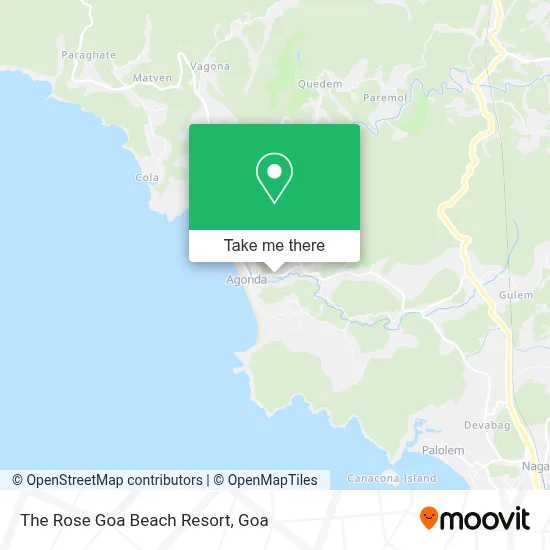 The Rose Goa Beach Resort map