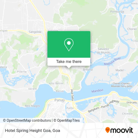 Hotel Spring Height Goa map