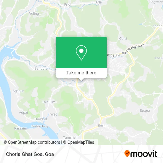 Chorla Ghat Goa map