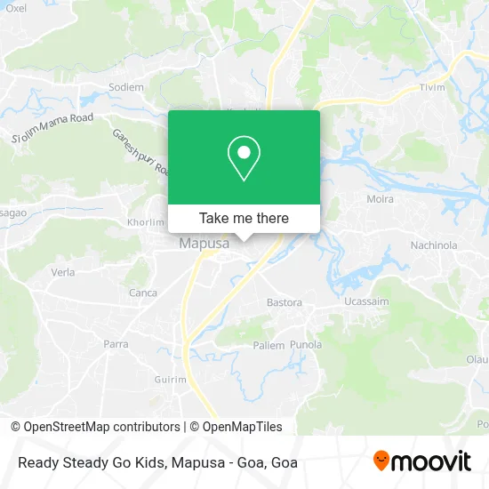 Ready Steady Go Kids, Mapusa - Goa map