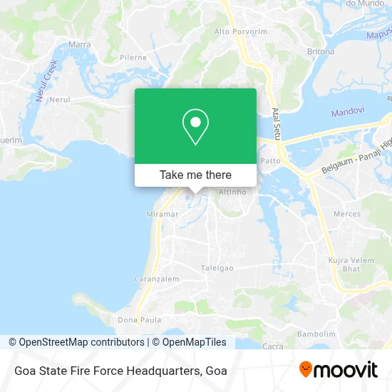 Goa State Fire Force Headquarters map