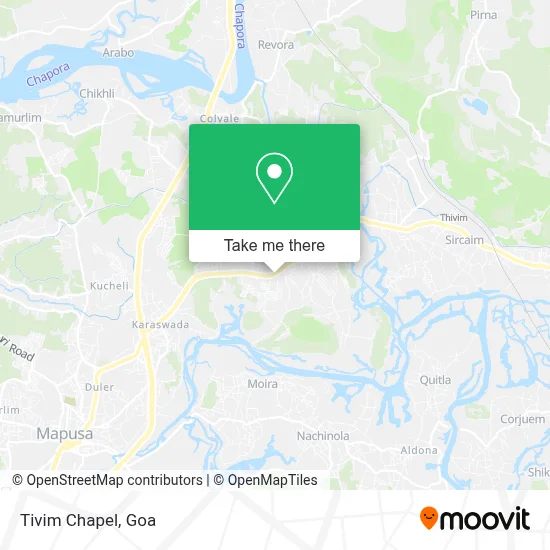 Tivim Chapel map
