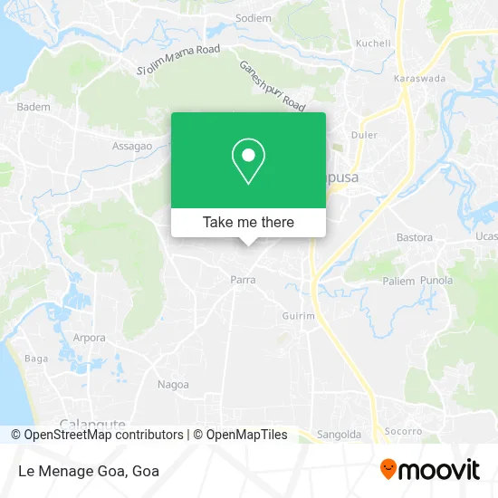 Le Menage Goa map