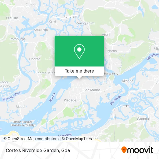 Corte's Riverside Garden map