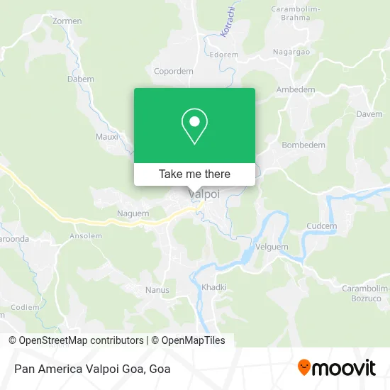 Pan America Valpoi Goa map