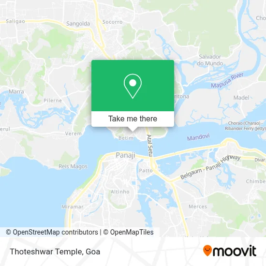 Thoteshwar Temple map