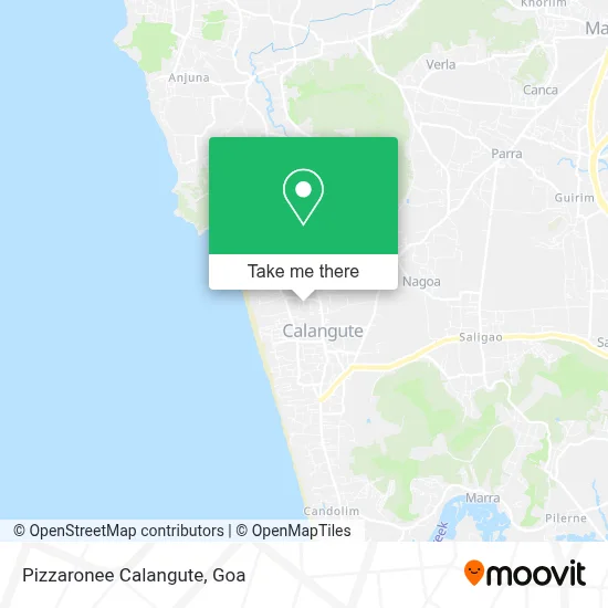 Pizzaronee Calangute map