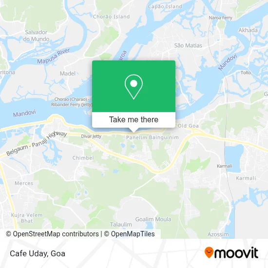Cafe Uday map