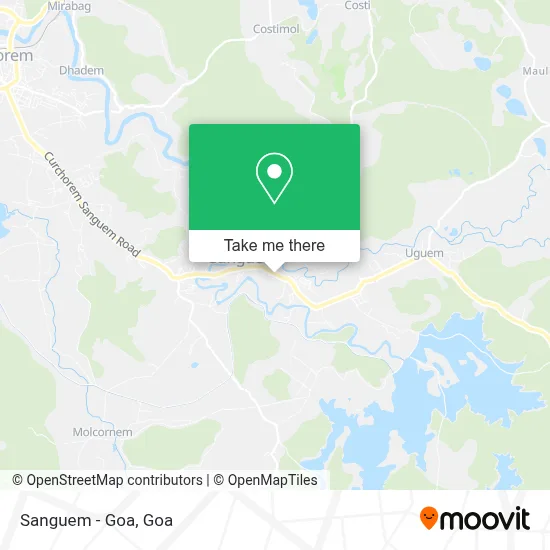 Sanguem - Goa map