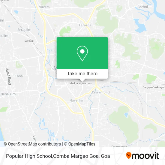 Popular High School,Comba Margao Goa map