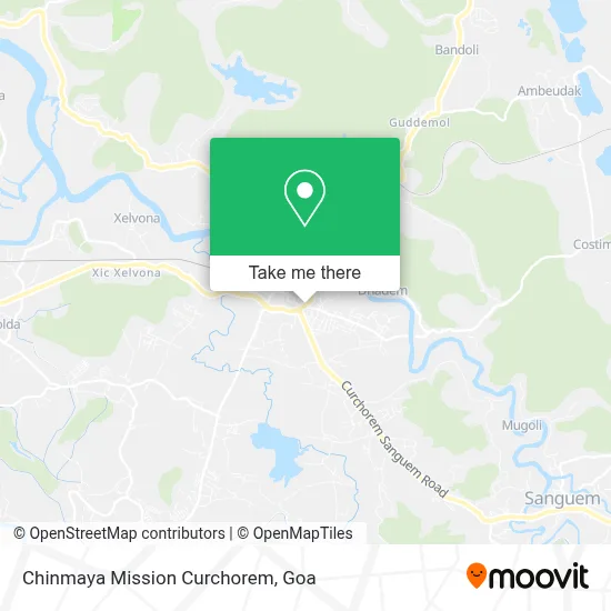 Chinmaya Mission Curchorem map