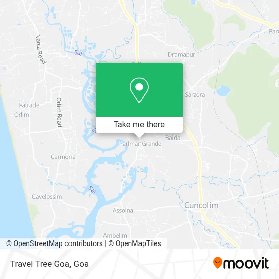 Travel Tree Goa map