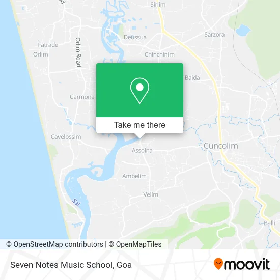 Seven Notes Music School map