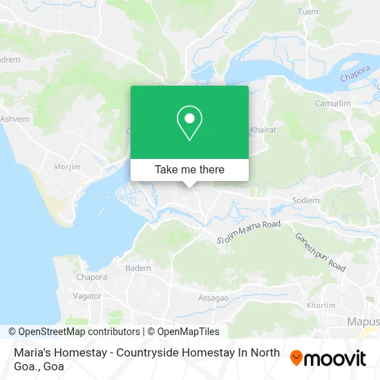 Maria's Homestay - Countryside Homestay In North Goa. map