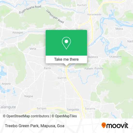 Treebo Green Park, Mapusa map