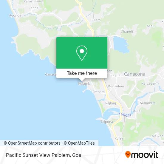 Pacific Sunset View Palolem map