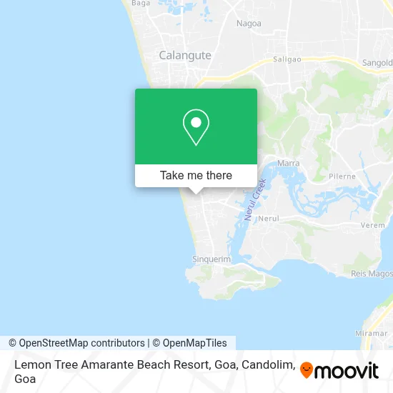 Lemon Tree Amarante Beach Resort, Goa, Candolim map
