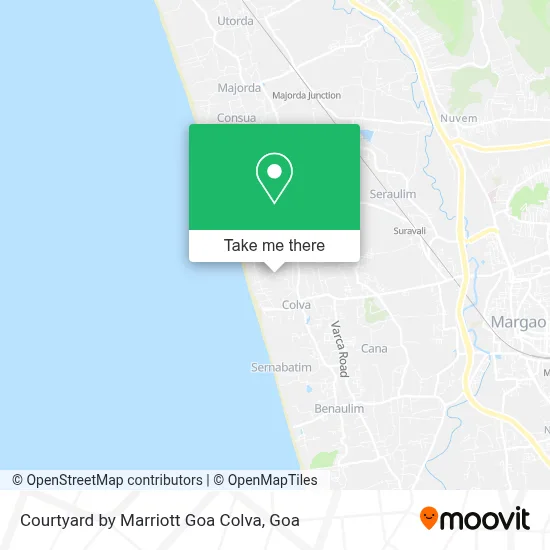 Courtyard by Marriott Goa Colva map