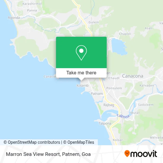 Marron Sea View Resort, Patnem map