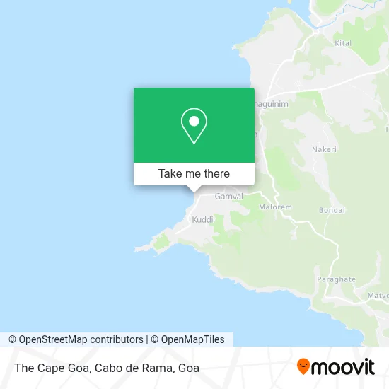 The Cape Goa, Cabo de Rama map