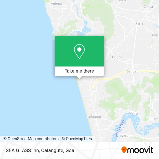 SEA GLASS Inn, Calangute map