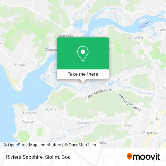 Riviera Sapphire, Siolim map