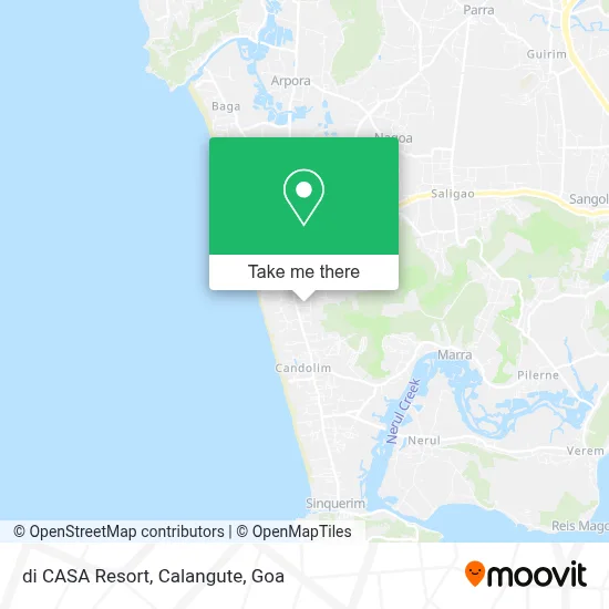 di CASA Resort, Calangute map